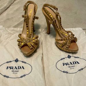 Stunning authentic studded Prada heels